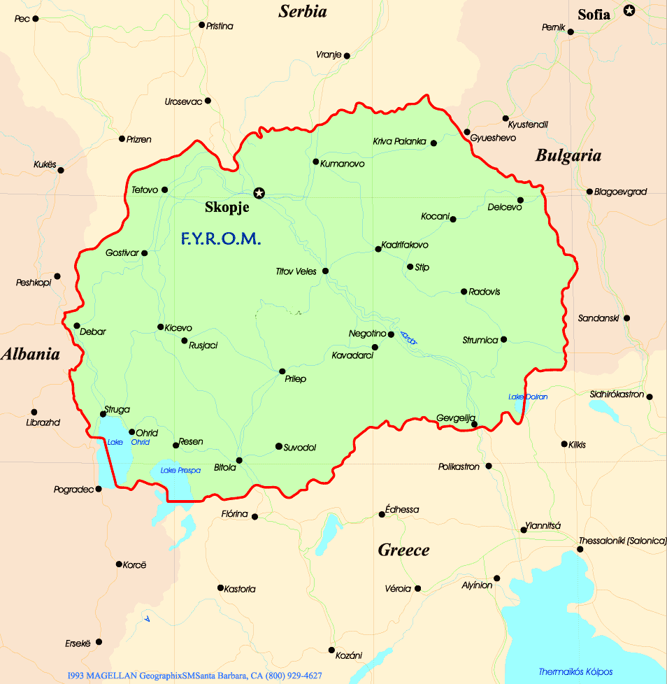 mazedonien karten